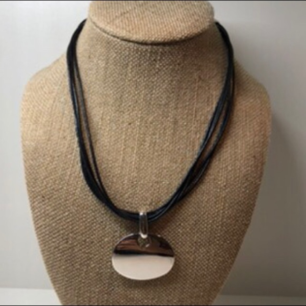 Black & Silver Multi-Strand Necklace